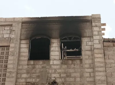اخبار اليمن الان حريق هائل يلتهم منزلا باتيس اخبار اليمن الان الحدث اليوم عاجل