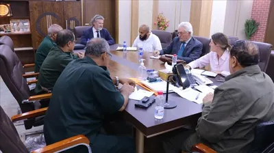 اخبار اليمن الان مدير يلتقي خبراء الاتحاد الأوروبي اخبار اليمن الان الحدث اليوم عاجل