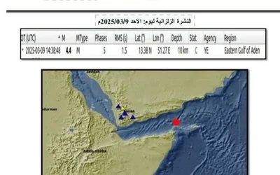 اخبار اليمن الان أرضية بقوة درجة تضرب خليج اخبار اليمن الان الحدث اليوم عاجل