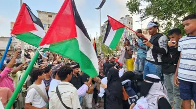 اخبار اليمن الان العاصمة تشهد تضامنية ومسيرة حاشدة اخبار اليمن الان الحدث اليوم عاجل