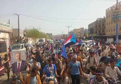 اخبار اليمن الان مسيرة جماهيرية للرئيس الزبيدي الوصاية اخبار اليمن الان الحدث اليوم عاجل