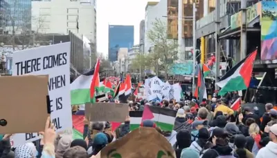 اخبار اليمن الان الآلاف يشاركون مسيرة لفلسطين نيوزيلندا اخبار اليمن الان الحدث اليوم عاجل