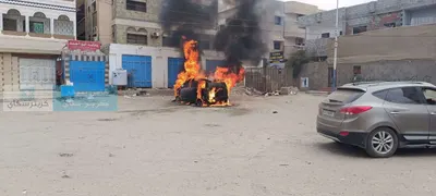 كريتر إسكاي اخبار اليمن الان احتراق باص متوقف عدن صورة اخبار اليمن الان الحدث اليوم عاجل كريتر إسكاي