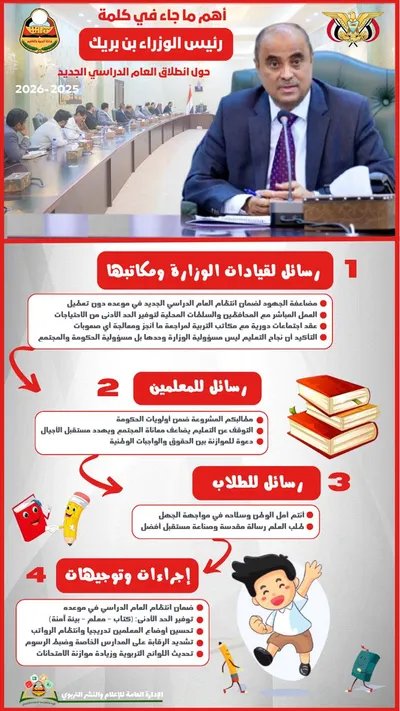 اخبار اليمن الان الوزراء لقيادات التربية والتعليم والمعلمين اخبار اليمن الان الحدث اليوم عاجل