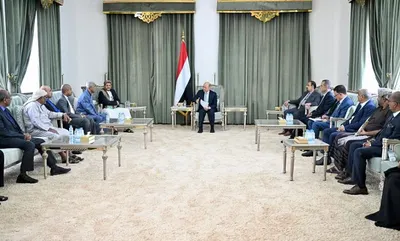 اخبار اليمن الان العليمي يلتقي السلطة القضائية حضرموت اخبار اليمن الان الحدث اليوم عاجل