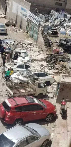 اخبار اليمن الان انهيار السيارات صنعاء وتحطيمها وخسائر اخبار اليمن الان الحدث اليوم عاجل