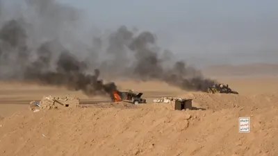 اخبار اليمن الان تحشيدات السعودية واحراق الآليات العسكرية اخبار اليمن الان الحدث اليوم عاجل
