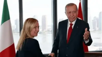 اخبار اليمن الان أردوغان يمازح ميلوني جورجيا إيطالية اخبار اليمن الان الحدث اليوم عاجل