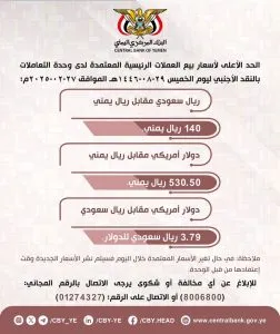 اخبار اليمن الان أسعار الدولار تراجعا تعميما الأجنبي اخبار اليمن الان الحدث اليوم عاجل