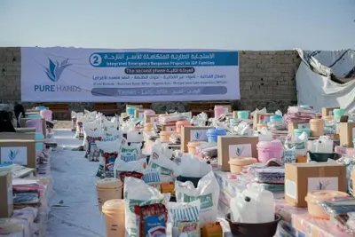 اخبار اليمن الان تستجيب لاحتياجات النازحين بمساعدات وإيوائية اخبار اليمن الان الحدث اليوم عاجل