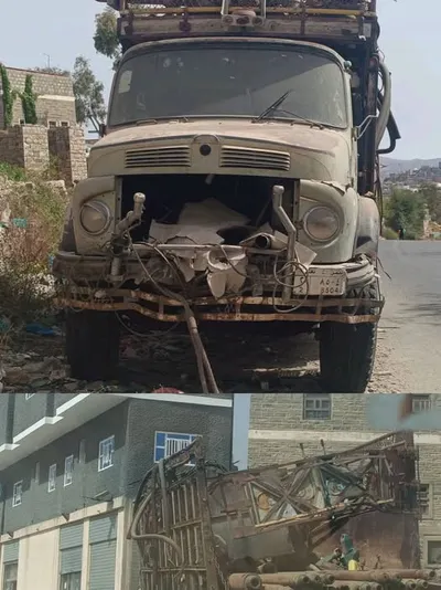 اخبار اليمن الان شاحنة مهجورة متوقفة تنتظر مالكها اخبار اليمن الان الحدث اليوم عاجل