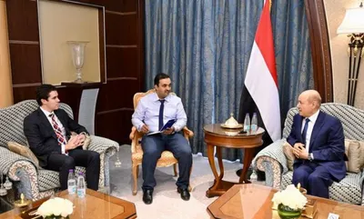 اخبار اليمن الان الرئيس العليمي يستقبل الخارجية الاسترالي اخبار اليمن الان الحدث اليوم عاجل