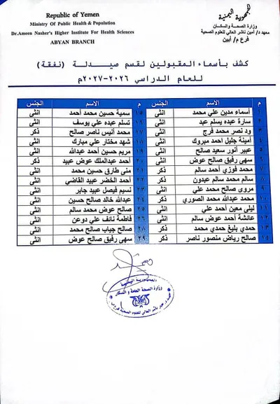 اخبار اليمن الان الدكتور العالي للعلوم الصحية امتحانات اخبار اليمن الان الحدث اليوم عاجل