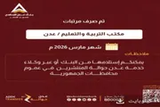 صحيفة المرصد اخبار اليمن الان تدشين مرتبات موظفي التربية وأبين اخبار اليمن الان الحدث اليوم عاجل صحيفة المرصد