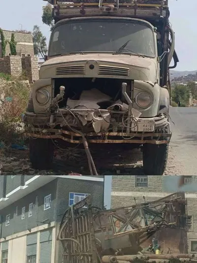 اخبار اليمن الان شاحنة مهجورة متوقفة تنتظر مالكها اخبار اليمن الان الحدث اليوم عاجل