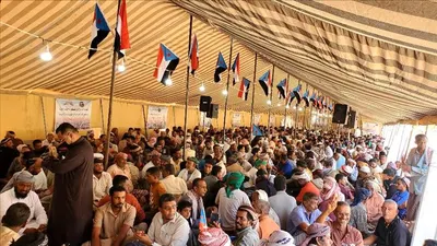 اخبار اليمن الان وصحراء يواصلون اعتصامهم لمطالبة الانتقالي اخبار اليمن الان الحدث اليوم عاجل