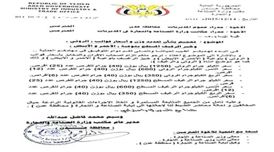 اخبار اليمن الان مكتب الصناعة والتجارة بتحديد الروتي اخبار اليمن الان الحدث اليوم عاجل