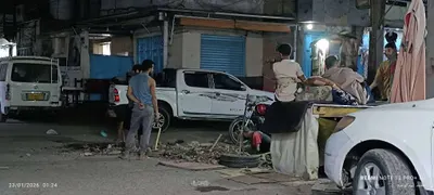 اخبار اليمن الان أعمال تخريب لشارع أسفلتي الشيخ اخبار اليمن الان الحدث اليوم عاجل