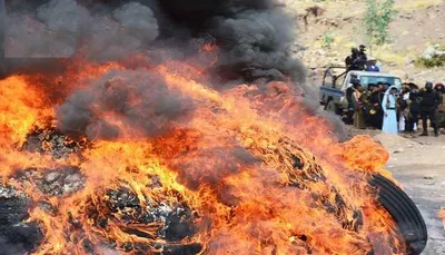 اخبار اليمن الان إتلاف كبيرة الحبوب المخدرة البيضاء اخبار اليمن الان الحدث اليوم عاجل