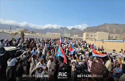 اخبار اليمن الان جماهيرية التصعيد استجابة الانتقالي الجنوبي اخبار اليمن الان الحدث اليوم عاجل