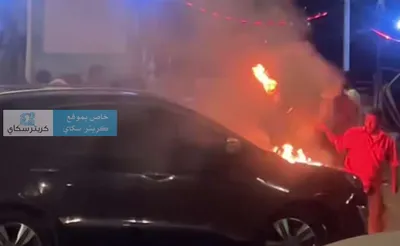 اخبار اليمن الان اندلاع حريق مفاجئ بسيارة جديدة اخبار اليمن الان الحدث اليوم عاجل