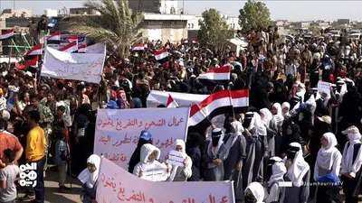 اخبار اليمن الان مظاهرة حاشدة لتطوير الميناء اخبار اليمن الان الحدث اليوم عاجل