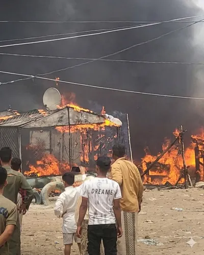 اخبار اليمن الان حريق يلتهم مخيم للمهمشين مأرب اخبار اليمن الان الحدث اليوم عاجل